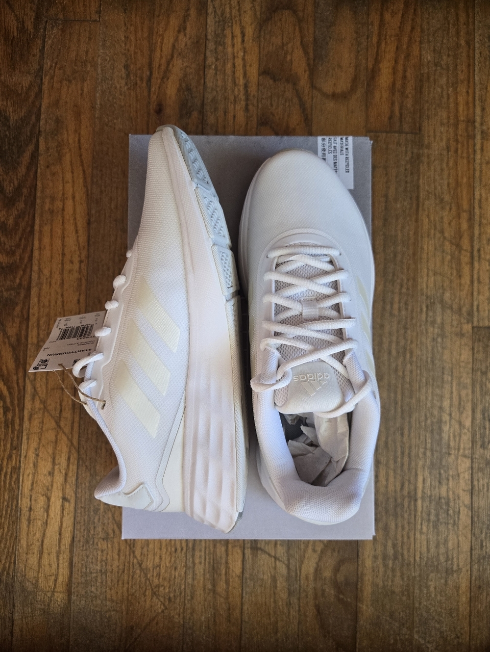 NWT Adidas Lightmotion Athletic White Sneakers, Size 6.5